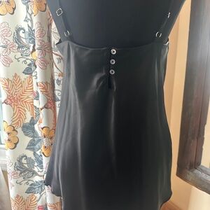 Tahari Black Satin Dress
